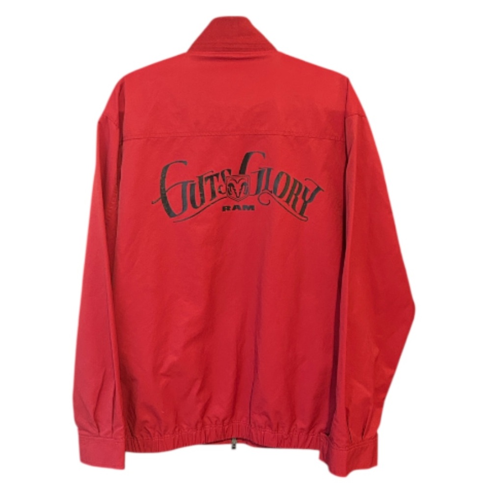 Frontier Nautical By Choko Men’s Red RAM Guts N Glory Zip-Up Jacket L Streetwear